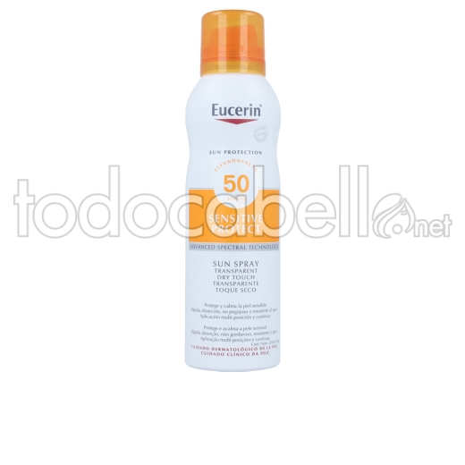 Eucerin Sensitive Protect Sun Spray Transparent Dry Touch spf50 200ml