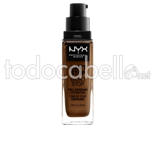 Nyx Can't Stop Won't Stop Full Coverage Foundation ref walnut 30 Ml