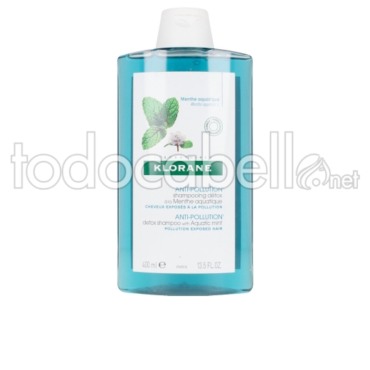 Klorane Anti-pollution Detox Shampoo With Aquatic Mint 400 Ml