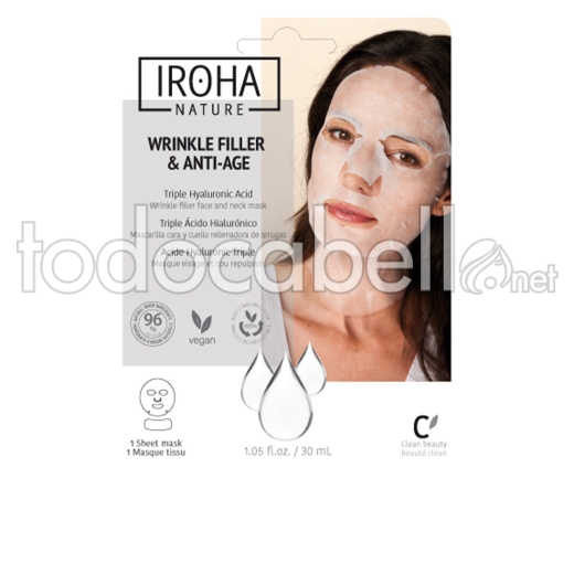 Iroha Wrinkle Filler & Anti-age Wrinkle Filler Face & Neck Mask 30