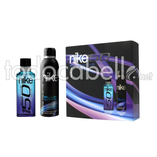 Colonia Nike Blue Wave uomo Edt 150ml + 200ml Deodorante