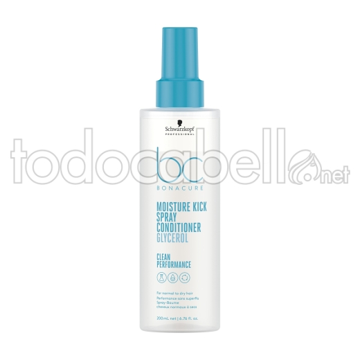 Schwarzkopf Vegan Care BC Moisture Kick Glycerol Dry Hair Spray Conditioner 200ml