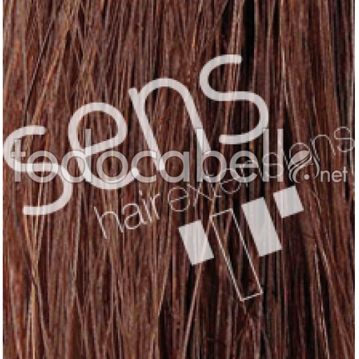 Estensioni 100% dei capelli umani Sewn 3 No. 4 clip Brown