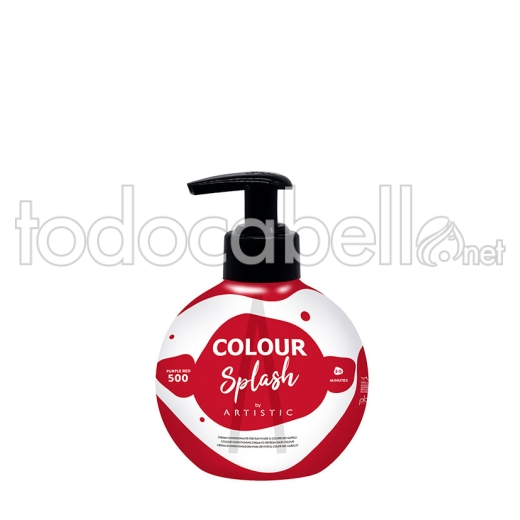 Artistic hair Color Splash 500 Mascarilla color Rojo Purpura 250ml
