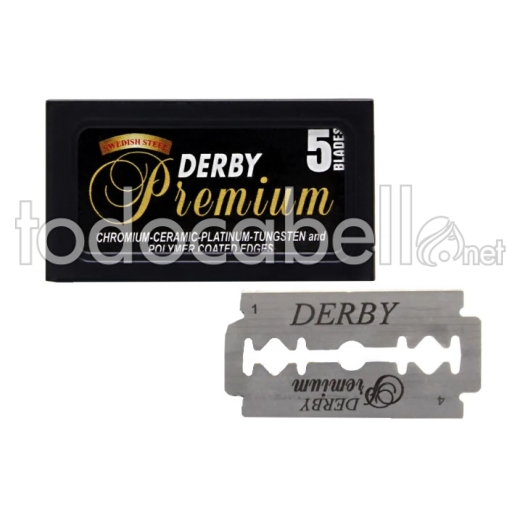 Derby Premium sostituzione della lama di rasatura entera (5 unidades)