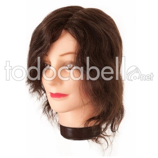 Naturale dei capelli Mannequin capo Eurostil 20-30cm ref: 01455