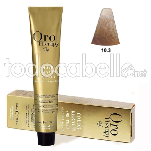 Fanola Tinte Oro Therapy "Senza ammoniaca" 10.3 Biondo platino dorato 100ml