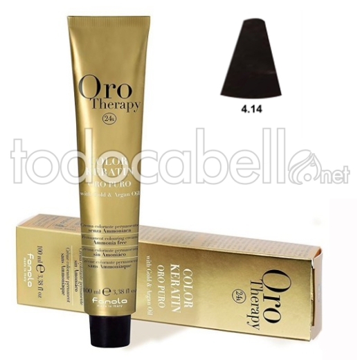Fanola Tinte Oro Therapy "Senza ammoniaca" 4.14 Cacao 100ml