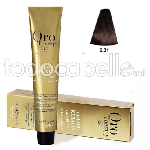 Fanola Tinte Oro Therapy "Senza ammoniaca" 6.31 Sabbia biondo scuro 100ml