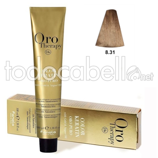 Fanola Tinte Oro Therapy "Senza ammoniaca" 8.31 Biondo chiaro sand 100ml