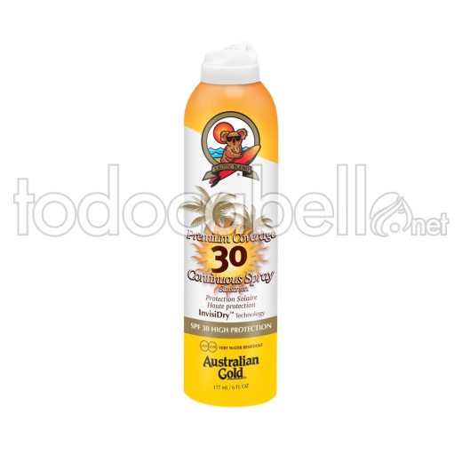 Australian Gold SPF 30 continua Copertura Premium Spray 177ml
