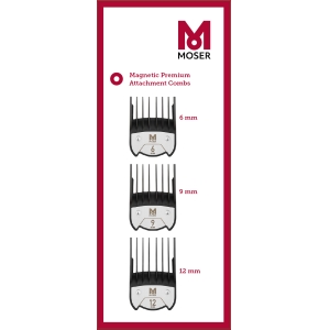 Moser Magnetic premium combs in blister/cardboard 6/9/12mm