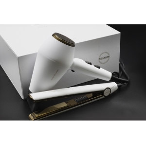Corioliss Plancha C1 Digital White Gold Soft Touch + Secador Kompactissimo