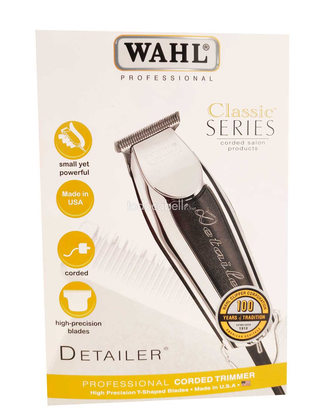 WAHL Detailer Corded Trimmer Tagliacapelli Professionale Per Barba